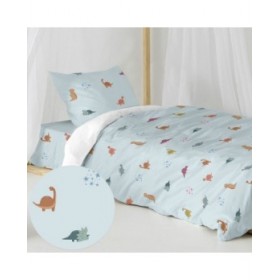 Set di copripiumino HappyFriday Mini dinosaur Multicolore Singolo 2 Pezzi