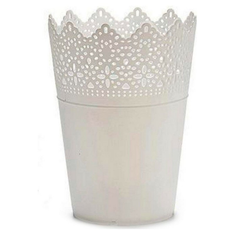 Vaso Ibergarden Bianco Plastica 15 x 18 x 15 cm
