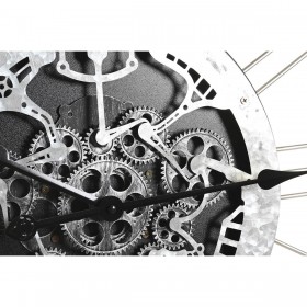 Orologio da Parete DKD Home Decor Nero Argentato Ferro 80 x 7 x 80 cm