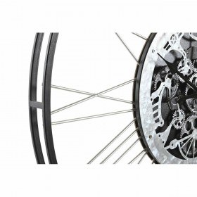 Orologio da Parete DKD Home Decor Nero Argentato Ferro 80 x 7 x 80 cm