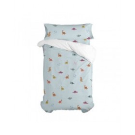 Set di copripiumino HappyFriday Mini dinosaur Multicolore Singolo 2 Pezzi