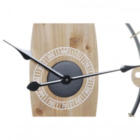 Orologio da Parete DKD Home Decor Bianco Naturale Ferro Legno MDF 61 x 4,5 x 66 cm (2 Unità)