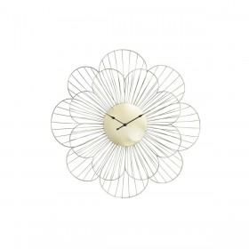 Orologio da Parete DKD Home Decor Fiore Dorato Metallo (57 x 4 x 57 cm)
