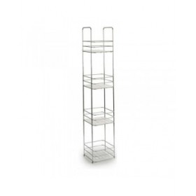 Scaffale da Bagno Berilo W4870 Trasparente Argentato