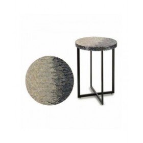 Tavolo aggiuntivo Grigio Metallo Madreperla Truciolare (45 x 62 x 45	 cm)