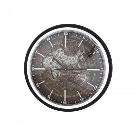 Orologio da Parete DKD Home Decor Mappamondo Marrone Nero Ferro Vintage 59,5 x 8,5 x 59,5 cm