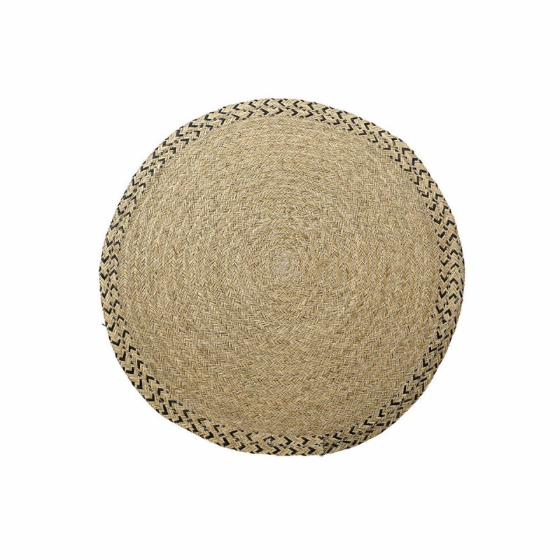 Tappeto DKD Home Decor 140 x 0,5 x 140 cm Naturale Poliestere Bicolore Tropicale