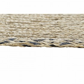 Tappeto DKD Home Decor 140 x 0,5 x 140 cm Naturale Poliestere Bicolore Tropicale