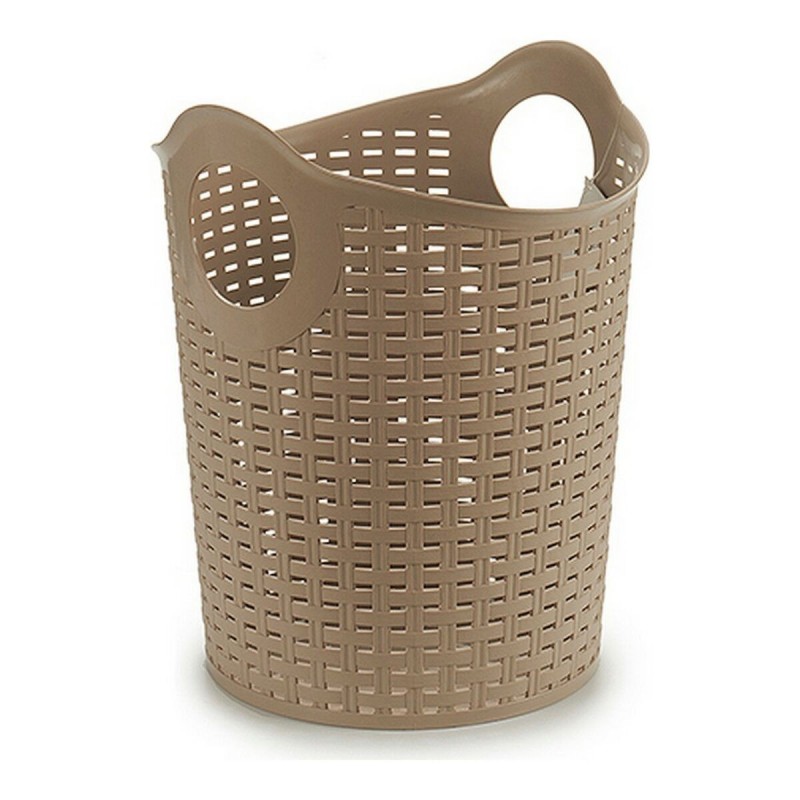 Bacinella in Plastica Multiuso Kipit Rattan Bianco Marrone Nero Plastica 15 L