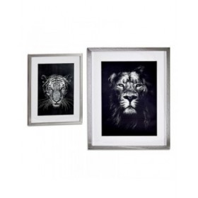 Quadro Lion - Tiger (43 x 3 x 53 cm)