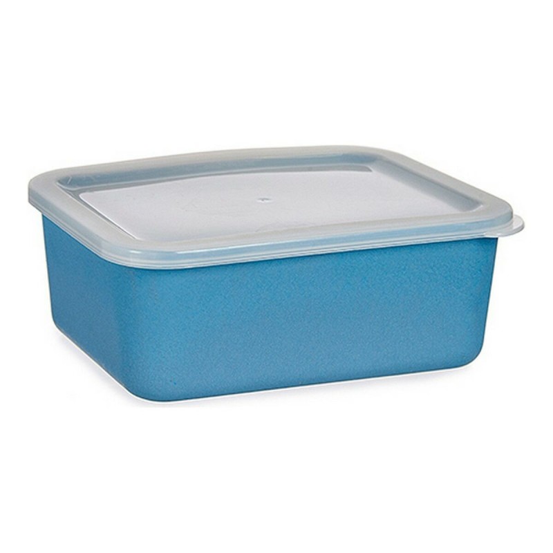 Scatola portaoggetti con coperchio Blu scuro 14,5 x 7 x 19,5 cm