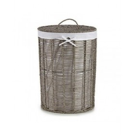Cesto per i Panni Kipit Bianco Grigio vimini 40 L 76 L 44 x 56 x 44 cm