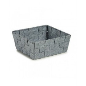 Cestino Kipit A3-6929A9 Grigio Stoffa Intrecciato 18 x 8 x 21 cm