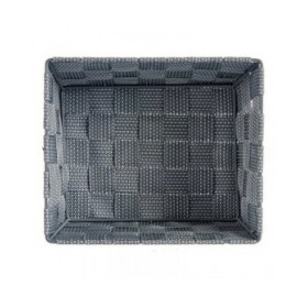 Cestino Kipit A3-6929A9 Grigio Stoffa Intrecciato 18 x 8 x 21 cm