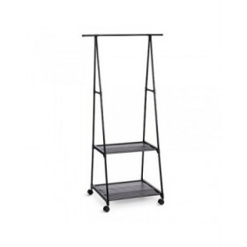 Appendiabiti con ruote Kipit Nero Metallo