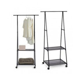 Appendiabiti con ruote Kipit Nero Metallo