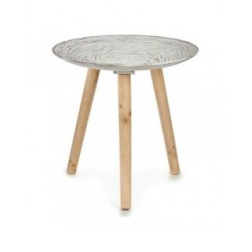 Tavolo aggiuntivo Spirali 40 x 39 x 40 cm Legno Marrone Bianco