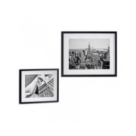 Quadro 8430852949516 Edificio residenziale 43 x 3 x 53 cm Nero Legno