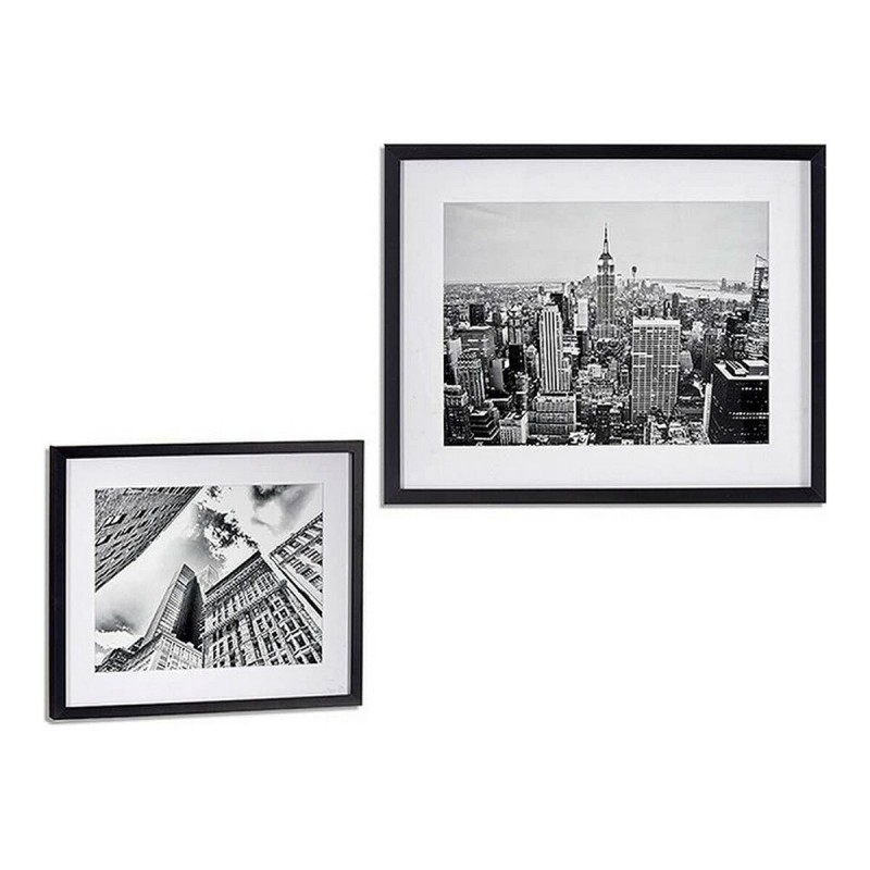 Quadro 8430852949516 Edificio residenziale 43 x 3 x 53 cm Nero Legno