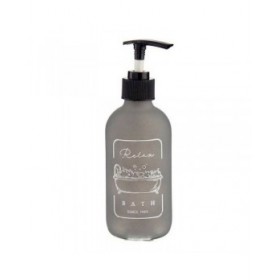 Dispenser di Sapone Berilo Nero Grigio Vetro polipropilene 250 ml