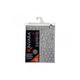 Tovaglia Kinvara BABEL GRIS 48 Bianco Grigio Jacquard