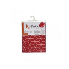Tovaglia Kinvara CUBIC-26195-1 Bianco Rosso Granato Tela