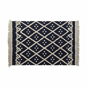 Tappeto DKD Home Decor Beige Blu Marino 120 x 180 x 0,7 cm