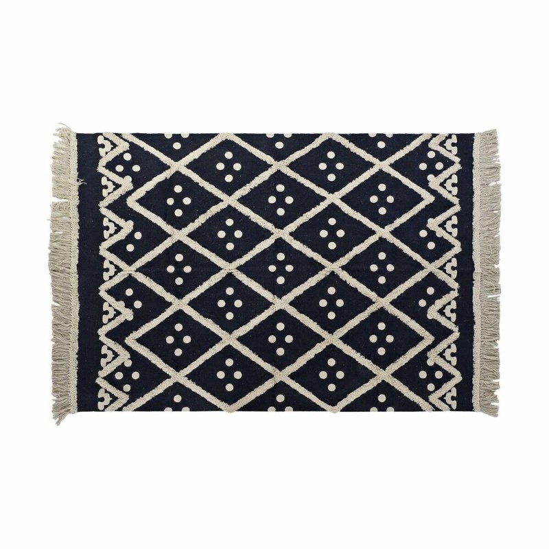 Tappeto DKD Home Decor Beige Blu Marino 120 x 180 x 0,7 cm