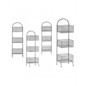 Scaffale Argentato Metallo 20 x 99 x 32,5 cm