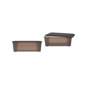 Scatola con Coperchio Stefanplast Elegance Grigio 19,5 x 11,5 x 33 cm 5 L