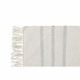 Tappeto DKD Home Decor 120 x 180 x 0,75 cm Grigio Poliestere Bianco Frange Boho (2 Unità)