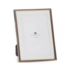 Cornice Portafoto Rame 12 x 19,5 x 15,5 cm Cristallo Acciaio