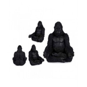 Statua Decorativa Gorilla Nero 19 x 26,5 x 22 cm