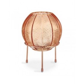 Vaso Ambra Sfera Metallo Vetro (14,5 x 19,5 x 14,5 cm)