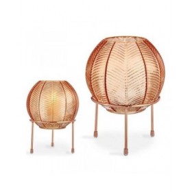 Vaso Ambra Sfera Metallo Vetro (14,5 x 19,5 x 14,5 cm)