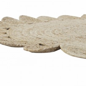 Tappeto DKD Home Decor 200 x 200 x 1 cm Naturale Marrone Poliestere Iuta