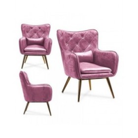 Poltrona Rosa Velluto (68 x 92 x 70 cm)
