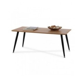 Tavolino da Caffè Marrone Nero Legno Metallo Melammina Legno MDF