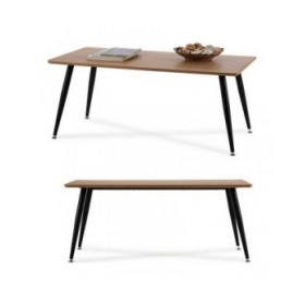 Tavolino da Caffè Marrone Nero Legno Metallo Melammina Legno MDF