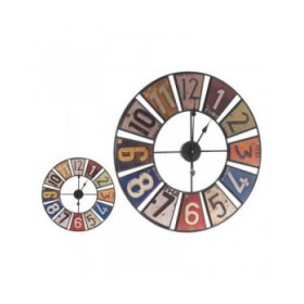 Orologio da Parete Multicolore Retrò Metallo (60 x 4,5 x 60 cm)