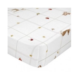 Lenzuolo con angoli HappyFriday MINI Bianco Multicolore 60 x 120 x 14 cm