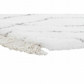 Tappeto DKD Home Decor Bianco Grigio Rombos Scandi Ø 9,4 cm 120 x 180 x 3 cm