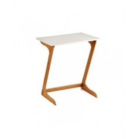Tavolo aggiuntivo Kinvara WD2021329426 Bianco Marrone Naturale 40 x 68,5 x 60 cm
