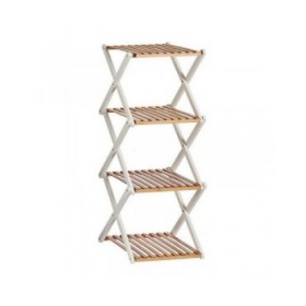 Scaffale Marrone Bianco Pieghevole Legno (32 x 96 x 39 cm)