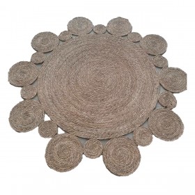 Tappeto DKD Home Decor Naturale Poliestere Juncus (200 x 200 x 1 cm)