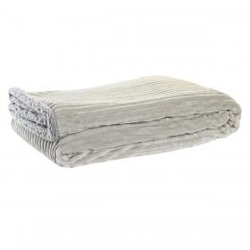 Coperta DKD Home Decor Beige Grigio scuro Montagna 150 x 200 x 2 cm