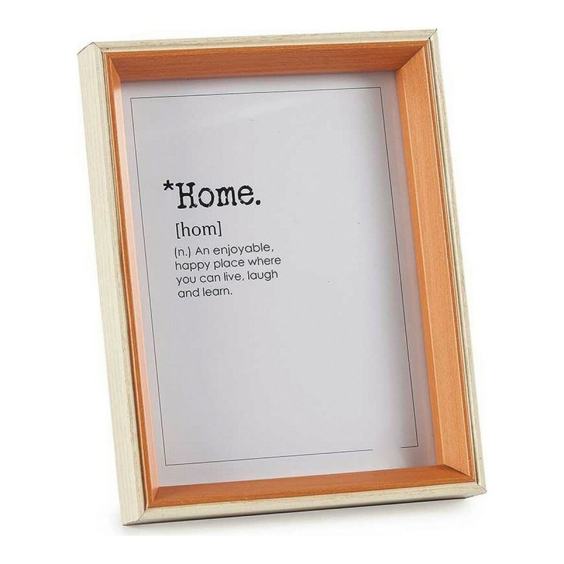 Cornice Portafoto 83619 Marrone 17 x 22 x 3 cm Cristallo Bianco Legno MDF