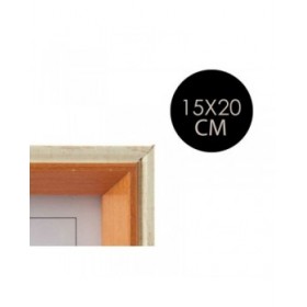 Cornice Portafoto 83619 Marrone 17 x 22 x 3 cm Cristallo Bianco Legno MDF