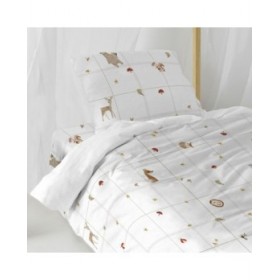 Set di copripiumino HappyFriday Mini Woods animals Multicolore Singolo 2 Pezzi
