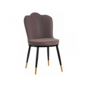 Poltrona Viola Conchiglia Ecopelle Acciaio (53 x 88 x 67 cm)